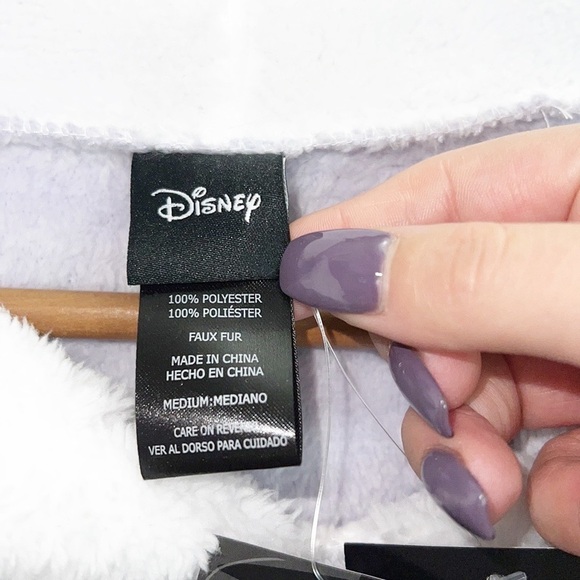 Disney Light Purple And White Mickey Mouse Hoodie Soft Comfortable Sleepwear NEW - Picture 9 of 14